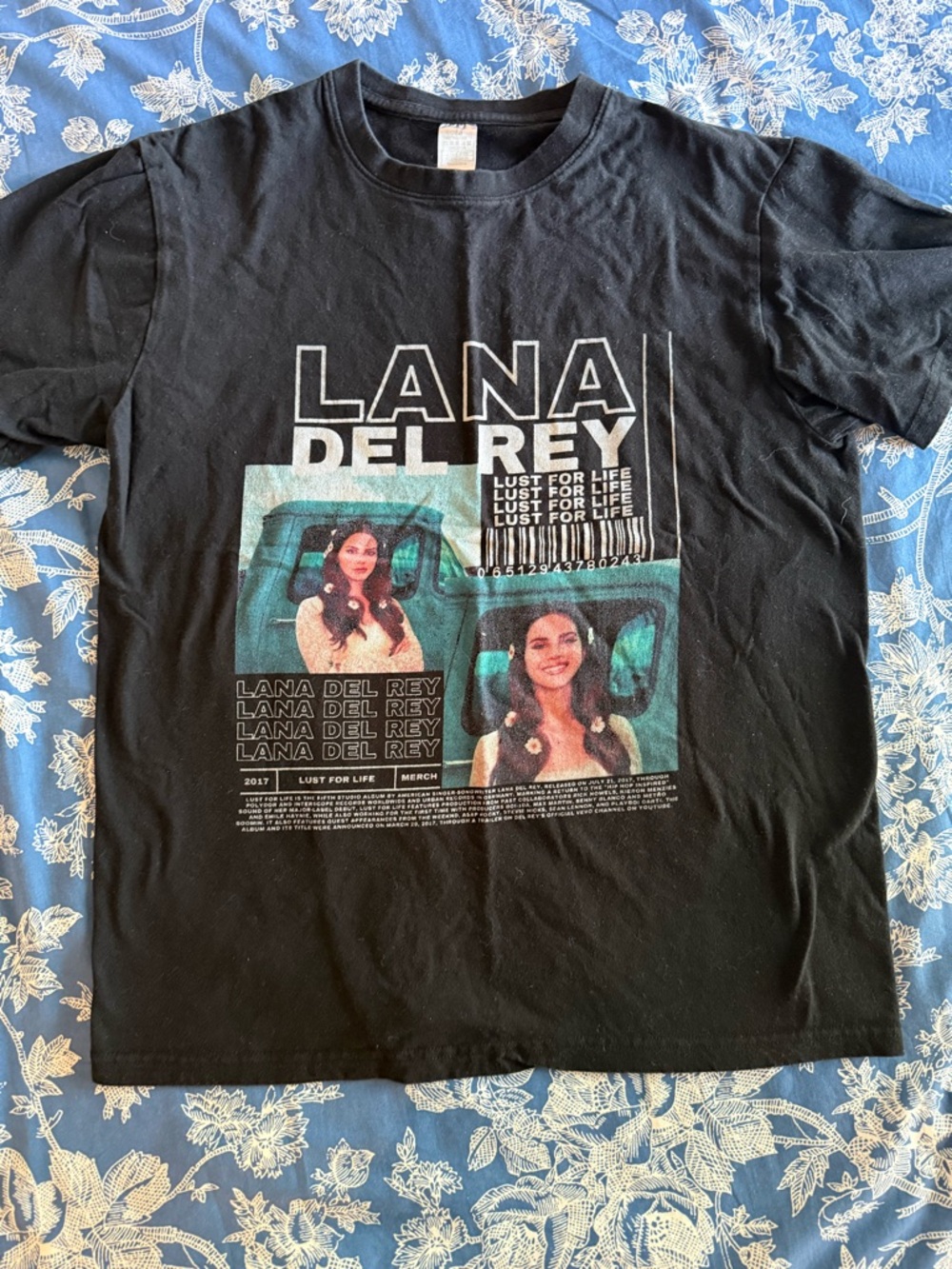 Lana Del Rey 'Lust For Life' Black Graphic Tee